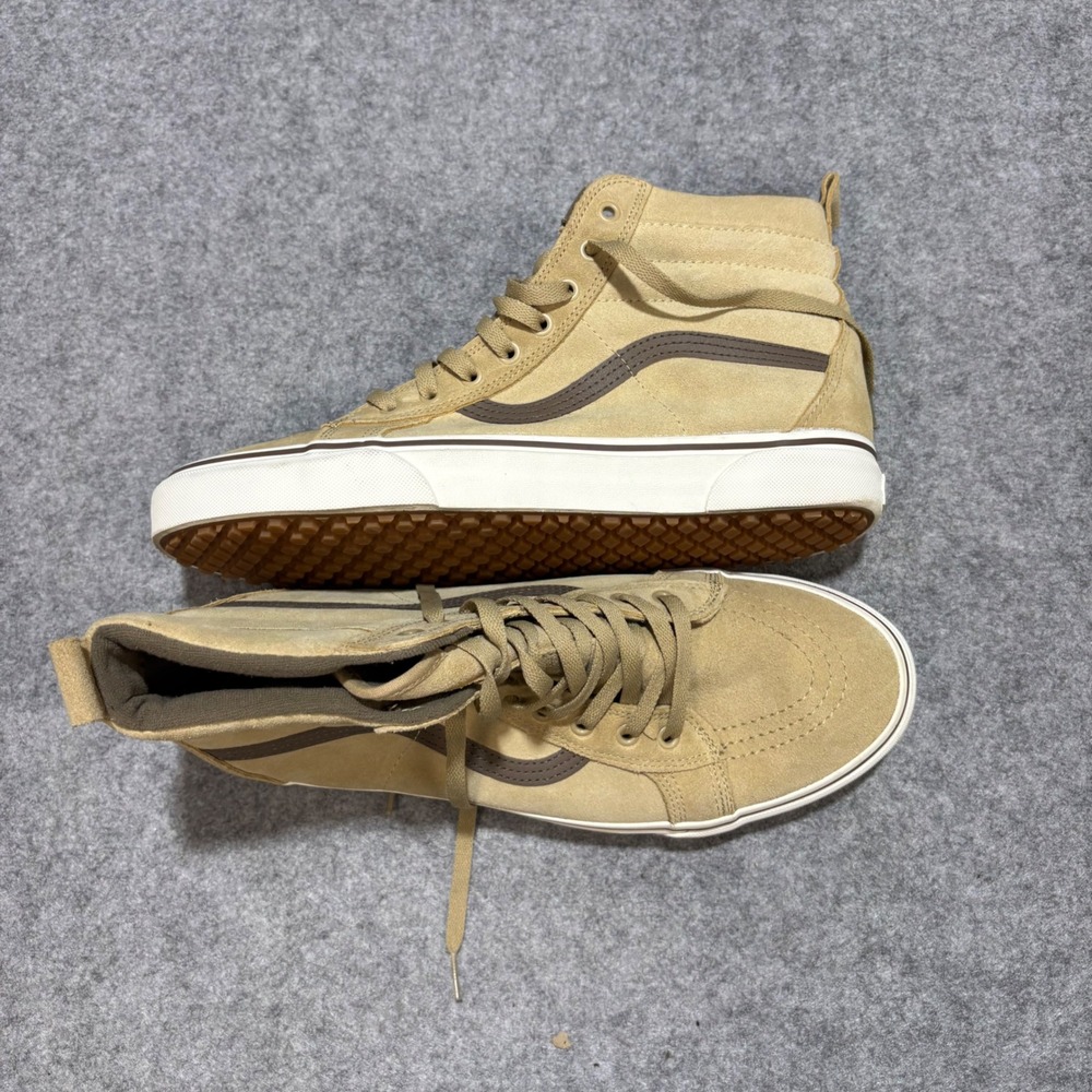 Vans Sk8-Hi MTE Tan Khaki Guacamole Suede High Top Sneakers Mens 13 721356